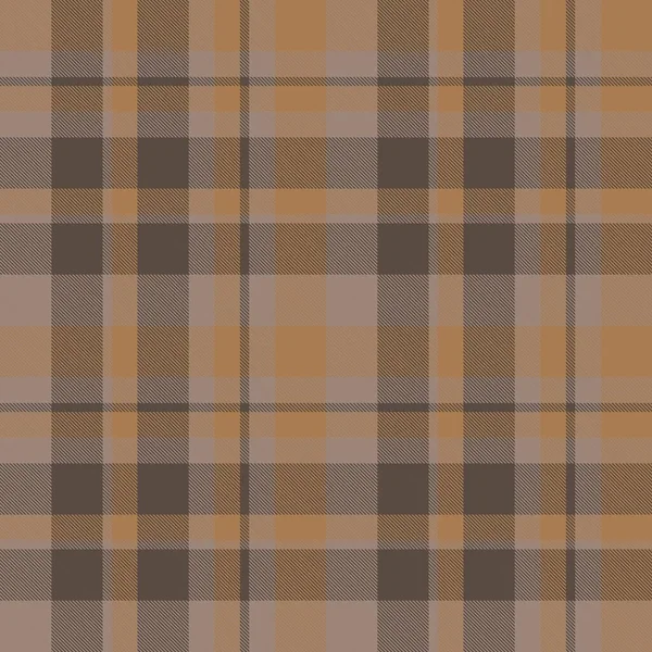 Bruine Taupe Plaid Tartan Naadloos Patroon Geschikt Voor Mode Textiel — Stockvector