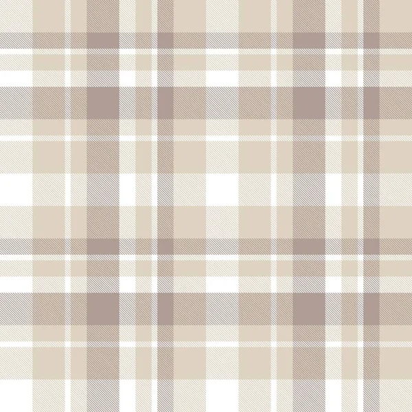 Brown Taupe Plaid Tartan Seamless Pattern Suitable Fashion Textiles Graphics — Stock Vector