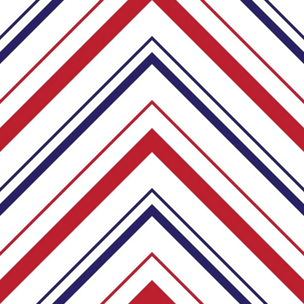 Red Blue Chevron Diagonal Striped Seamless Pattern Background Suitable Fashion — Stock Vector