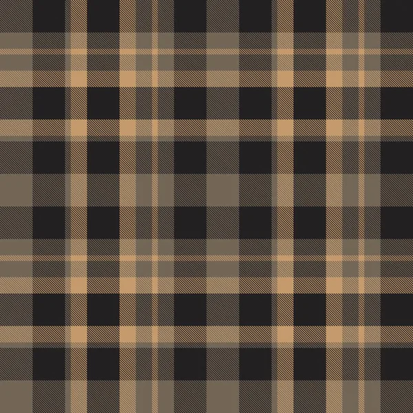 Marrone Taupe Plaid Tartan Modello Senza Cuciture Adatto Tessuti Moda — Vettoriale Stock