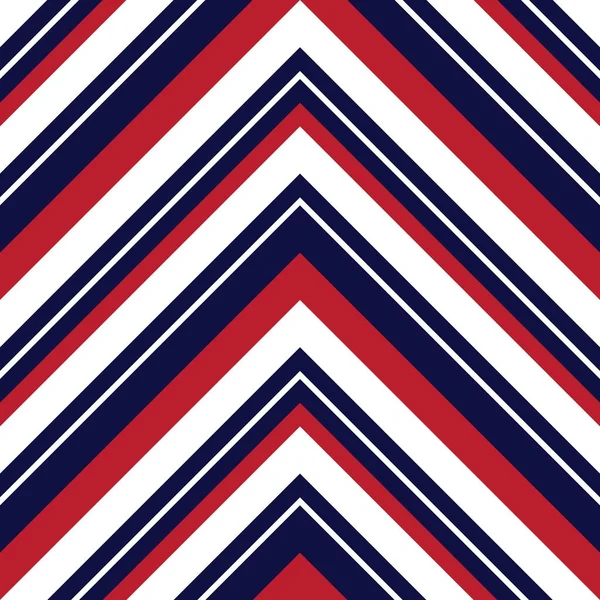 Fondo Sin Costuras Rayado Diagonal Chevron Rojo Azul Adecuado Para — Vector de stock