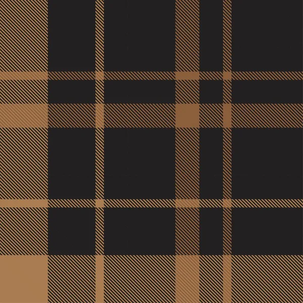 Taupe Marrón Plaid Patrón Sin Costuras Tartán Adecuado Para Textiles — Vector de stock