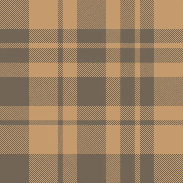 Marrone Taupe Plaid Tartan Modello Senza Cuciture Adatto Tessuti Moda — Vettoriale Stock