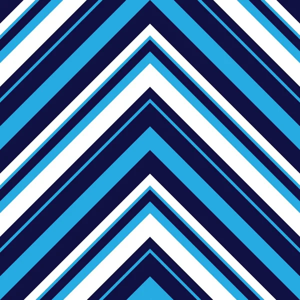 Blauer Chevron Diagonal Gestreifter Nahtloser Musterhintergrund Für Modetextilien Grafiken — Stockvektor