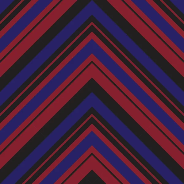 Rosso Blu Chevron Diagonale Righe Senza Cuciture Modello Sfondo Adatto — Vettoriale Stock