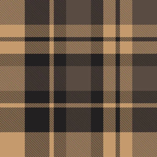 Marrone Taupe Plaid Tartan Modello Senza Cuciture Adatto Tessuti Moda — Vettoriale Stock