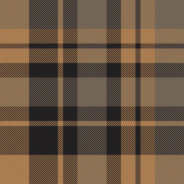 Marrone Taupe Plaid Tartan Modello Senza Cuciture Adatto Tessuti Moda — Vettoriale Stock