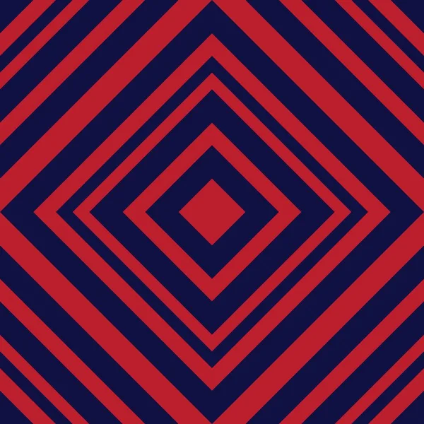 Rosso Blu Argyle Diagonale Righe Senza Cuciture Modello Sfondo Adatto — Vettoriale Stock