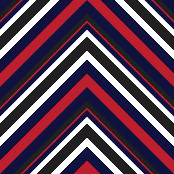 Vermelho Azul Chevron Diagonal Listrado Sem Costura Fundo Padrão Adequado —  Vetores de Stock