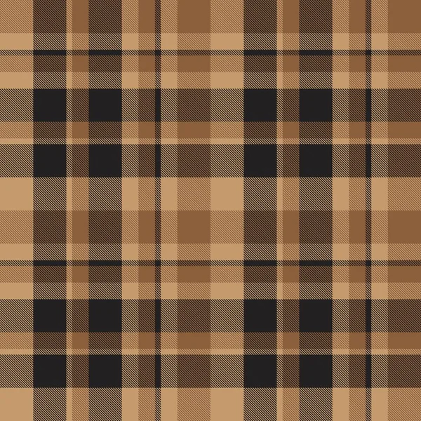 Bruine Taupe Plaid Tartan Naadloos Patroon Geschikt Voor Mode Textiel — Stockvector