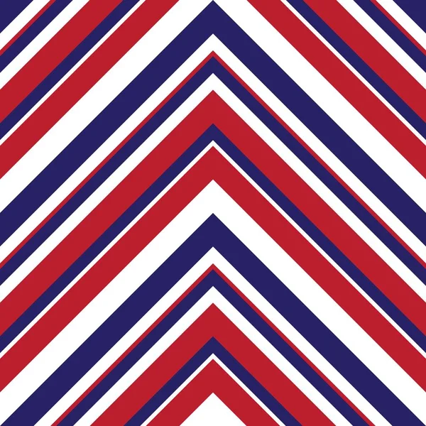 Fondo Sin Costuras Rayado Diagonal Chevron Rojo Azul Adecuado Para — Vector de stock