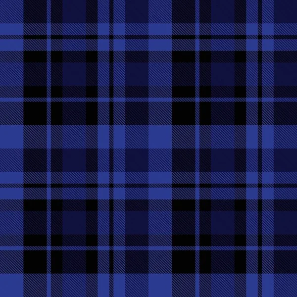 Blue Plaid Kariert Tartan Nahtloses Muster Für Modetextilien Und Grafiken — Stockvektor