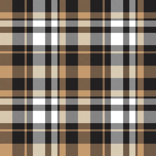 Brown Taupe Plaid Tartan Bezszwowy Wzór Nadaje Się Mody Tekstyliów — Wektor stockowy