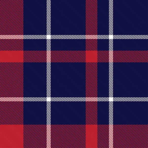 Red Navy Plaid Checkered Tartan Seamless Pattern Suitable Fashion Textiles — Stock Vector