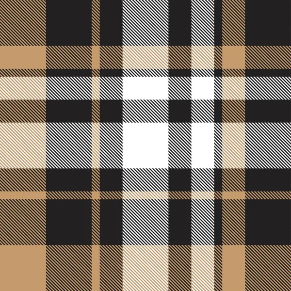 Taupe Marron Plaid Motif Tartan Sans Couture Adapté Aux Textiles — Image vectorielle