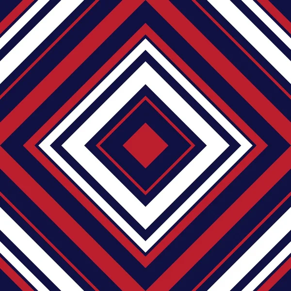 Rosso Blu Argyle Diagonale Righe Senza Cuciture Modello Sfondo Adatto — Vettoriale Stock