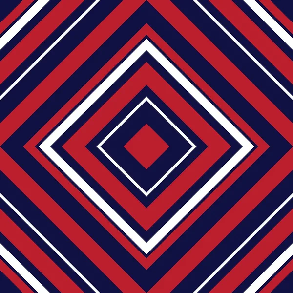 Rosso Blu Argyle Diagonale Righe Senza Cuciture Modello Sfondo Adatto — Vettoriale Stock