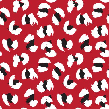 Red Animal Leopard Seamless Pattern Background for fashion textiles, graphics and crafts vector