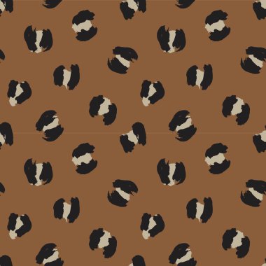 Moda tekstil, grafik ve el sanatları için Kahverengi Hayvan Leoparı Kusursuz Desensiz Arkaplan