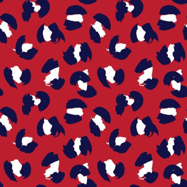 Moda tekstil, grafik ve el sanatları için Kızıl Donanma Hayvan Leoparı Kusursuz Desenli Arkaplan