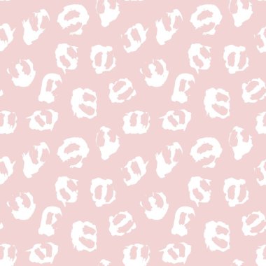 Moda tekstil, grafik ve el sanatları için Pembe Hayvan Leoparı Kusursuz Desenli Arkaplan