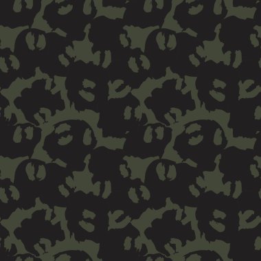 Moda tekstil, grafik ve el sanatları için Yeşil Hayvan Leoparı Kusursuz Desensiz Arkaplan