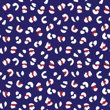 Moda tekstil, grafik ve el sanatları için Kızıl Donanma Hayvan Leoparı Kusursuz Desenli Arkaplan