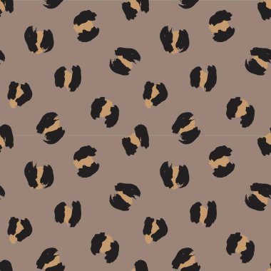 Moda tekstil, grafik ve el sanatları için Kahverengi Hayvan Leoparı Kusursuz Desensiz Arkaplan