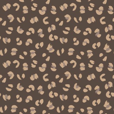 Moda tekstil, grafik ve el sanatları için Kahverengi Hayvan Leoparı Kusursuz Desensiz Arkaplan