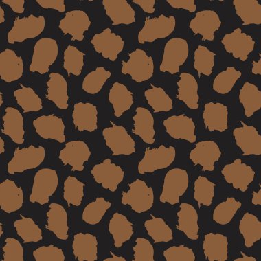Moda tekstil, grafik ve el sanatları için Kahverengi Hayvan Leoparı Kusursuz Desensiz Arkaplan
