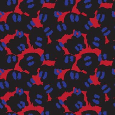 Moda tekstil, grafik ve el sanatları için Kızıl Donanma Hayvan Leoparı Kusursuz Desenli Arkaplan