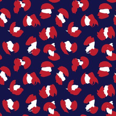 Moda tekstil, grafik ve el sanatları için Kızıl Donanma Hayvan Leoparı Kusursuz Desenli Arkaplan