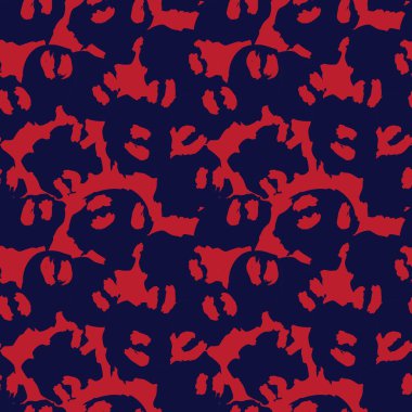 Moda tekstil, grafik ve el sanatları için Kızıl Donanma Hayvan Leoparı Kusursuz Desenli Arkaplan