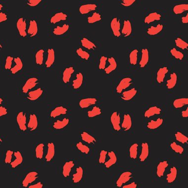 Moda tekstil, grafik ve el sanatları için Turuncu Hayvan Leoparı Kusursuz Desenli Arkaplan