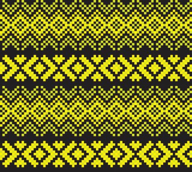 Moda tekstil, örgü ve grafikleri için sarı Noel panayır desenli arka plan