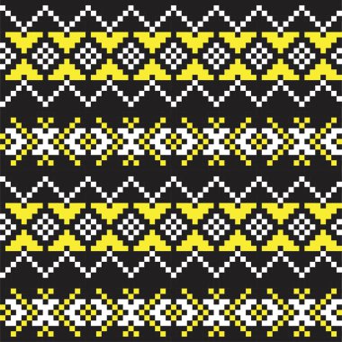 Moda tekstil, örgü ve grafikleri için sarı Noel panayır desenli arka plan