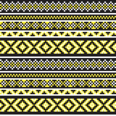 Moda tekstil, örgü ve grafikleri için sarı Noel panayır desenli arka plan