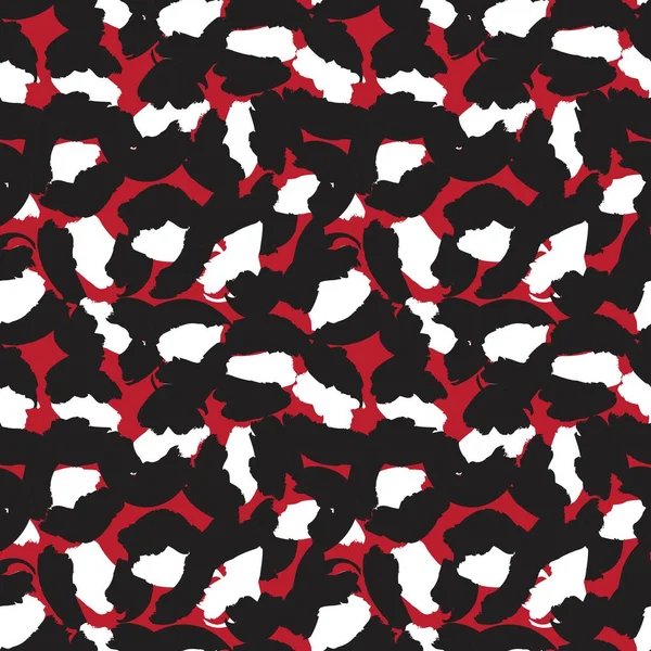 Red Animal Leopard Seamless Pattern Fondo Para Textiles Moda Gráficos — Vector de stock