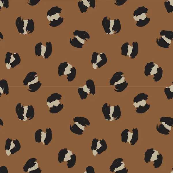 Brown Animal Leopard Padrão Sem Costura Fundo Para Têxteis Moda —  Vetores de Stock