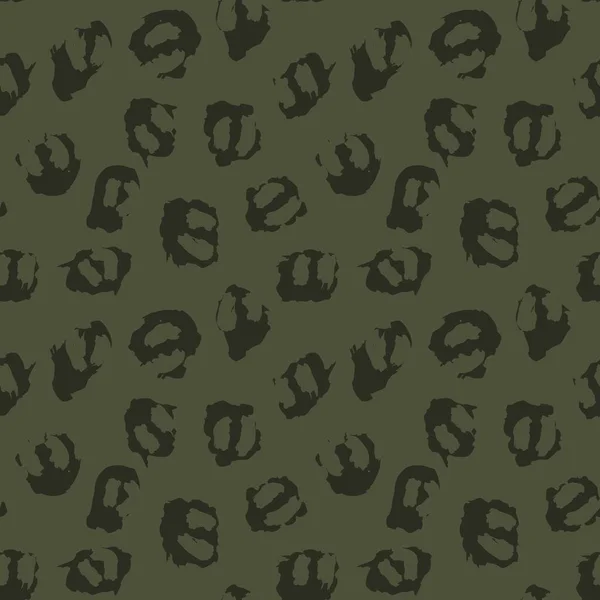 Green Animal Leopard Seamless Pattern Sfondo Tessuti Moda Grafica Artigianato — Vettoriale Stock