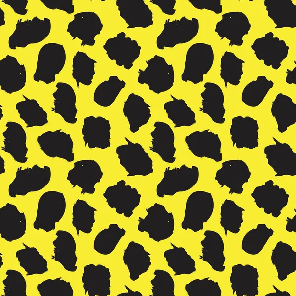 Amarelo Animal Leopardo Sem Costura Padrão Fundo Para Têxteis Moda — Vetor de Stock