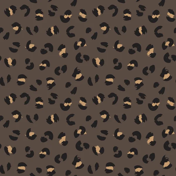 Коричневый Леопард Бесшовный Фон Текстиля Моды Графики Ремесел — стоковый вектор