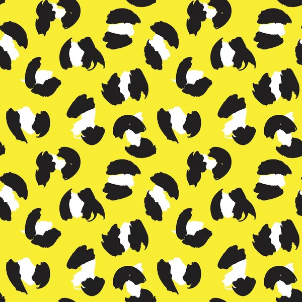 Keltainen Animal Leopard Saumaton Kuvio Tausta Muoti Tekstiilit Grafiikka Käsityöt — vektorikuva