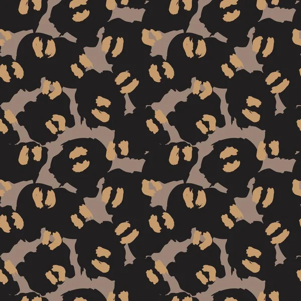 Fondo Del Patrón Sin Costura Leopardo Animal Marrón Para Textiles — Archivo Imágenes Vectoriales