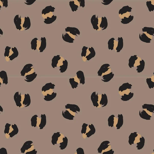 Brown Animal Leopard Sfondo Senza Cuciture Tessuti Moda Grafica Artigianato — Vettoriale Stock
