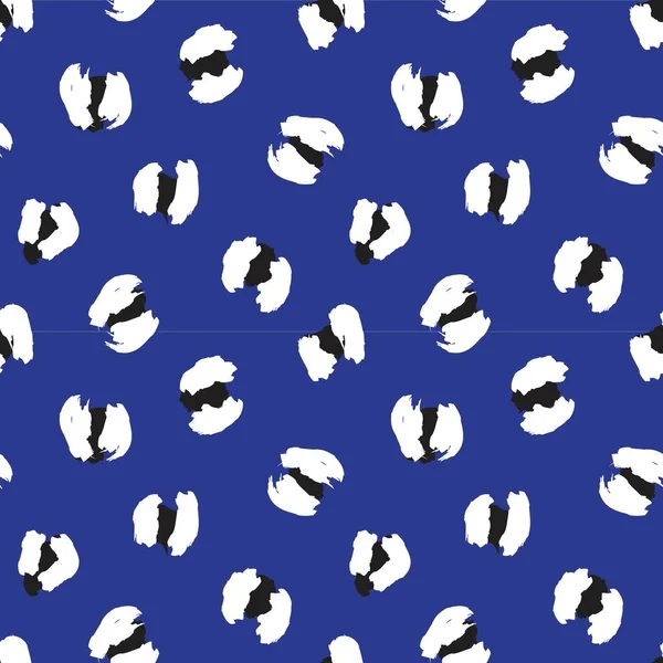 Blue Animal Leopard Bezešvé Vzor Pozadí Pro Módní Textil Grafiku — Stockový vektor