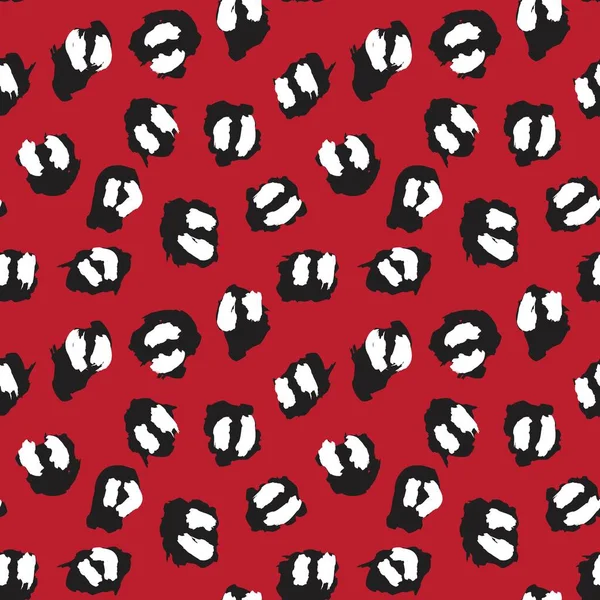 Red Animal Leopard Seamless Pattern Fondo Para Textiles Moda Gráficos — Vector de stock