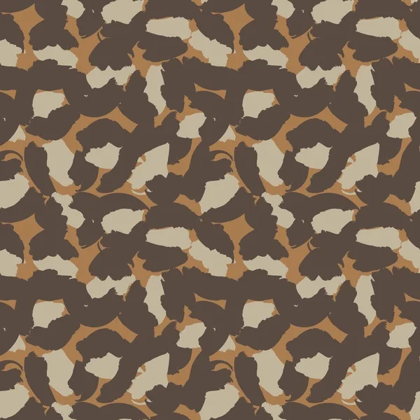 Brown Animal Leopard Nahtloser Musterhintergrund Für Modetextilien Grafiken Und Kunsthandwerk — Stockvektor