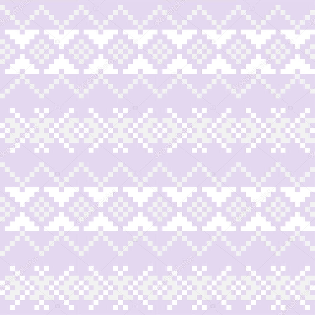 Purple Christmas fair isle pattern background for fashion textiles, knitwear and graphics