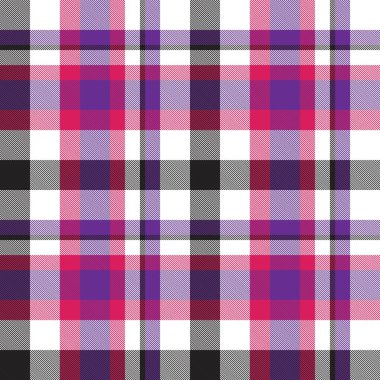 Mor ekose, kareli, tartan desenli moda tekstil ve grafikleri için uygun.